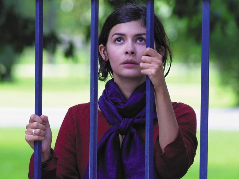 Woman Behind Blue Bars — Purple