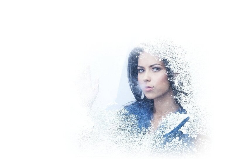 Woman Behind Frosty Glass