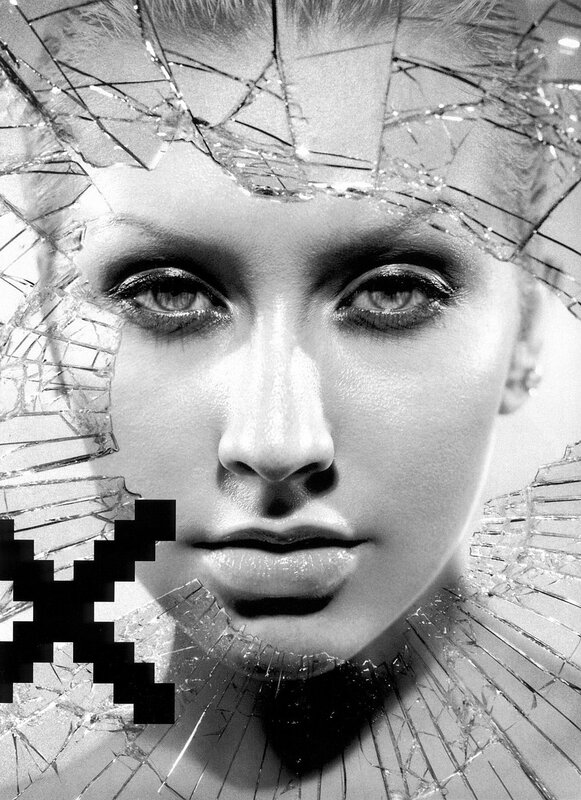 woman behind shattered glass