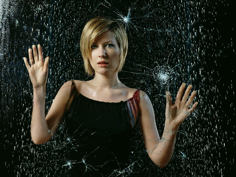 Woman Behind Shattered Glass — Black