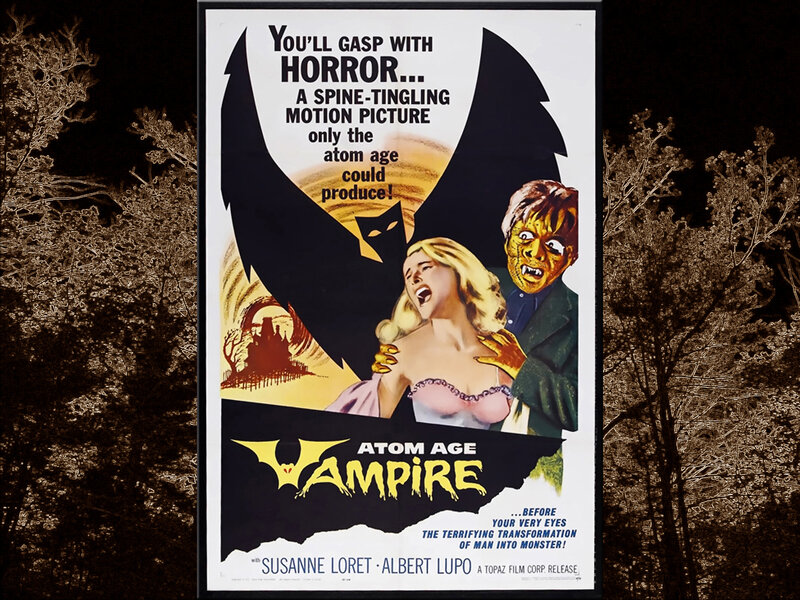 Woman Being Attacked by Vampire — Black