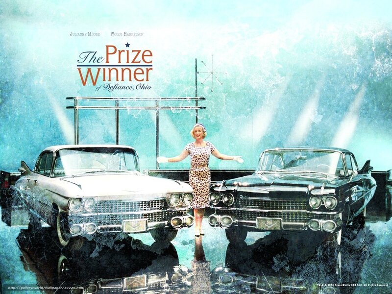 Woman Between Two Cars — Blue