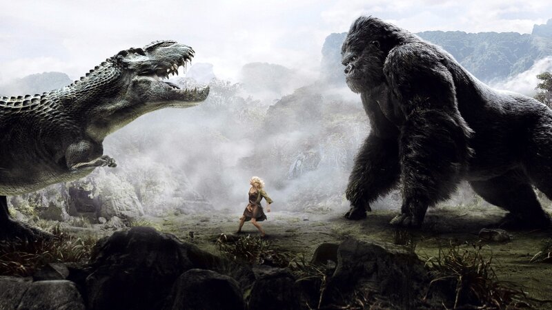 Woman Between Two Giants