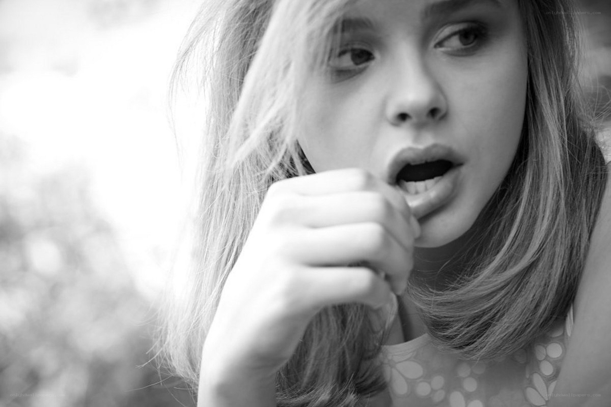 woman biting her nails