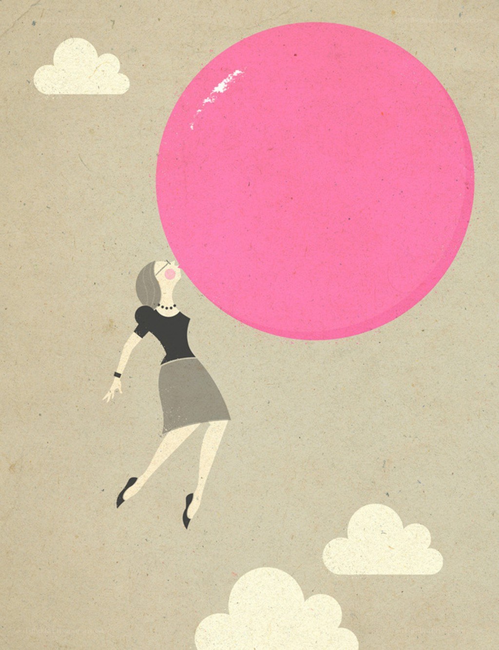 woman blowing a giant bubble