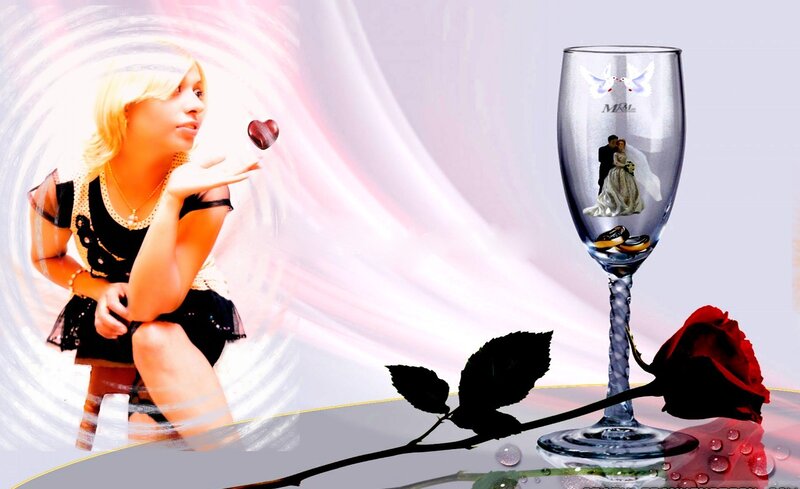 Woman Blowing Kiss — Pink