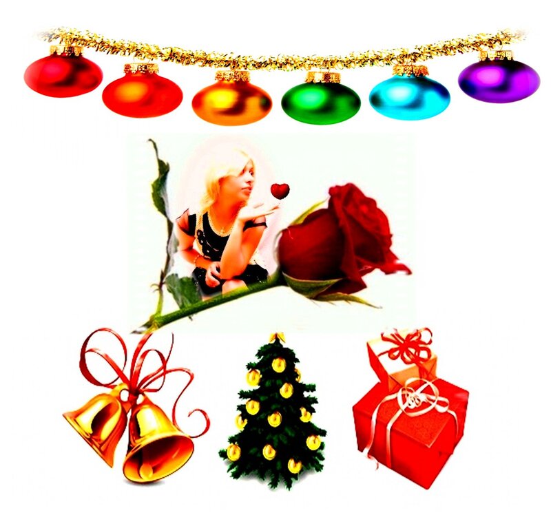 Woman Blowing Kiss — Red, Festive
