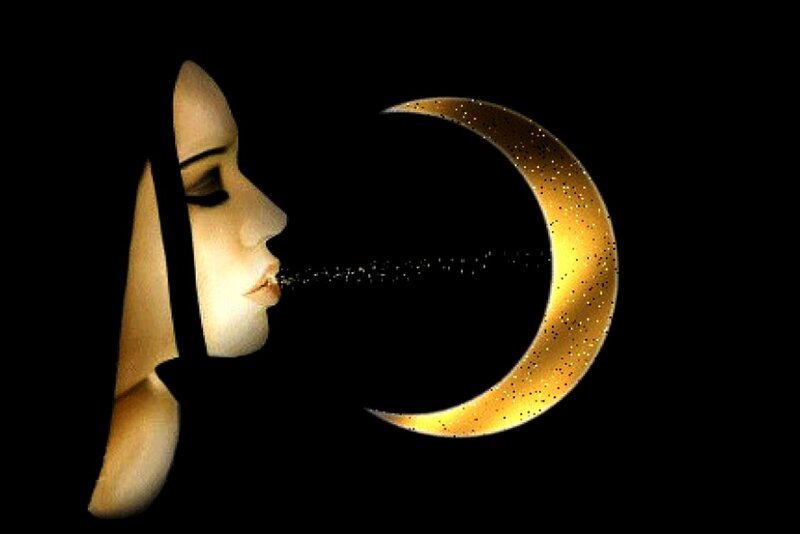 Woman Blowing Moon