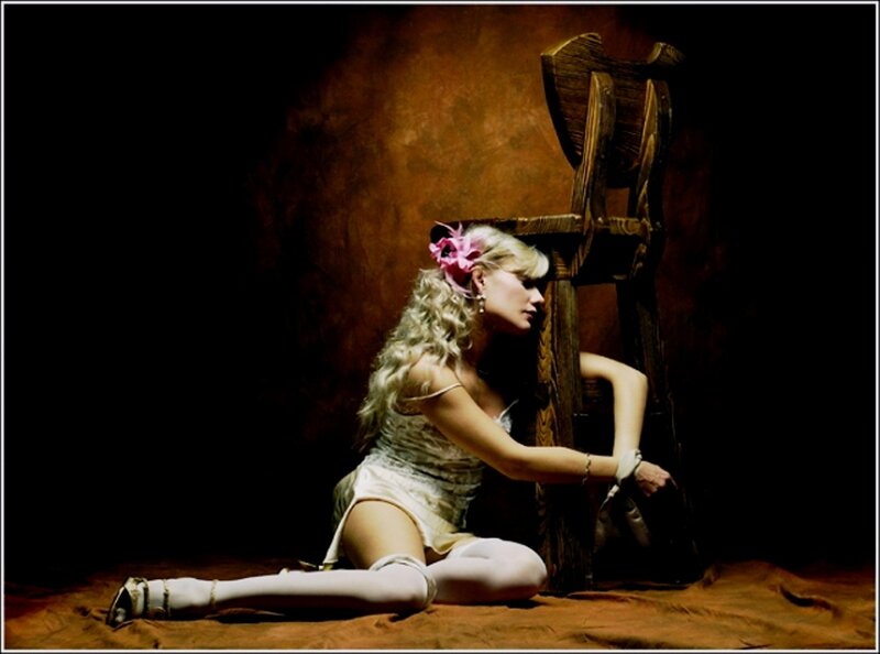 woman bound to a chair