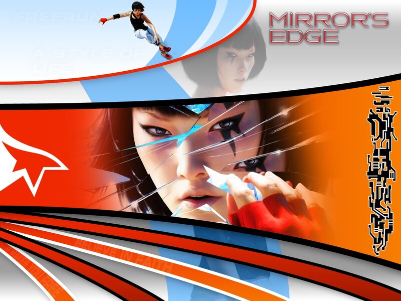 Woman Breaking Mirror — Red
