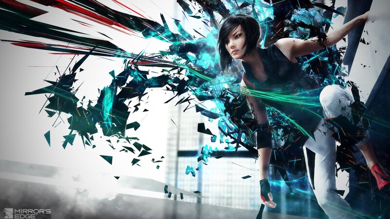 Woman Breaking Through Glass — Black