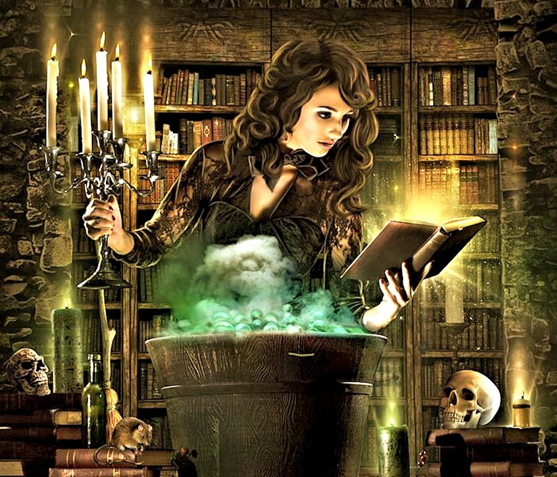 Woman Brewing Potion