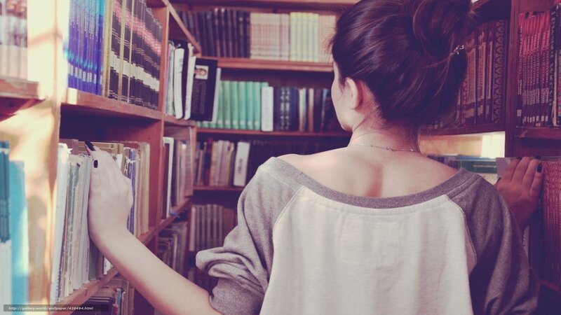 Woman Browsing Books