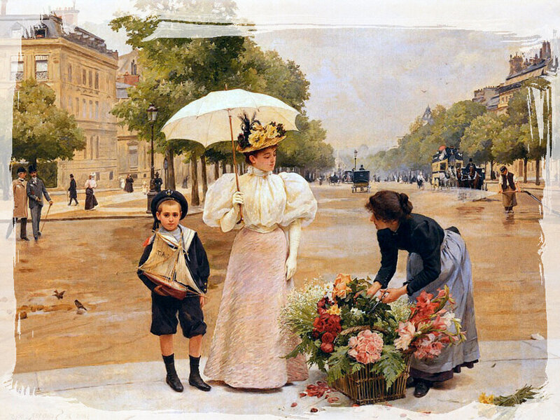 Woman Buying Flowers