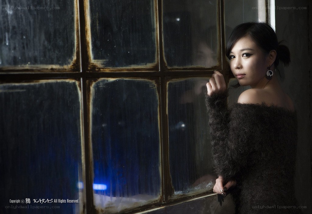 woman by a window