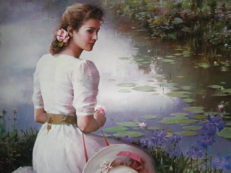 Woman by Pond