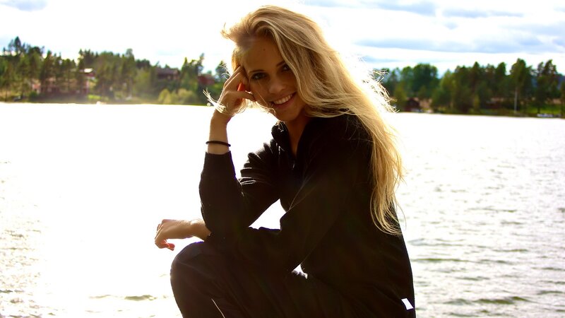 woman by the lake