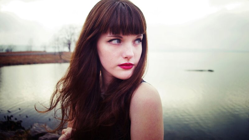 woman by the lake