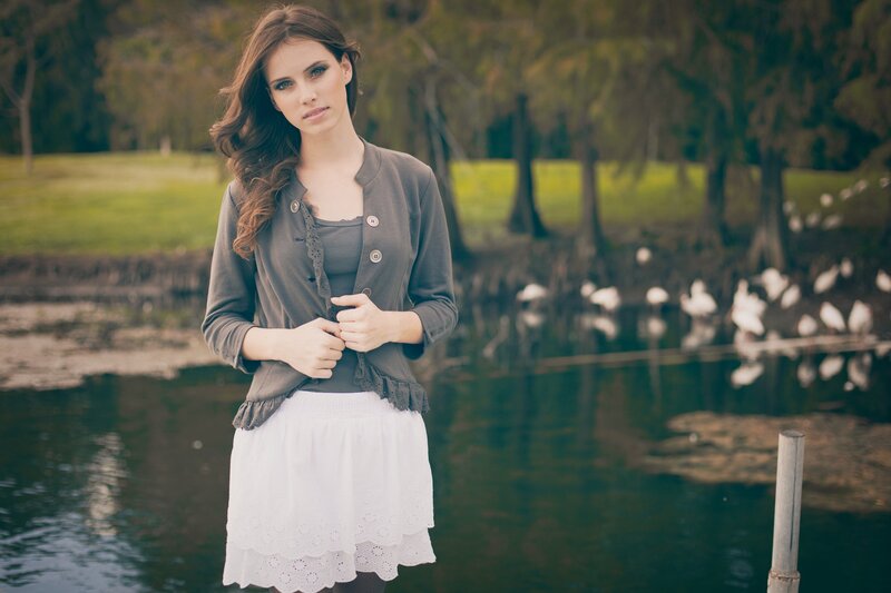 woman by the lake