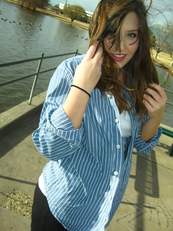 woman by the lake