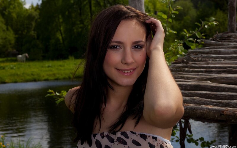 woman by the pond