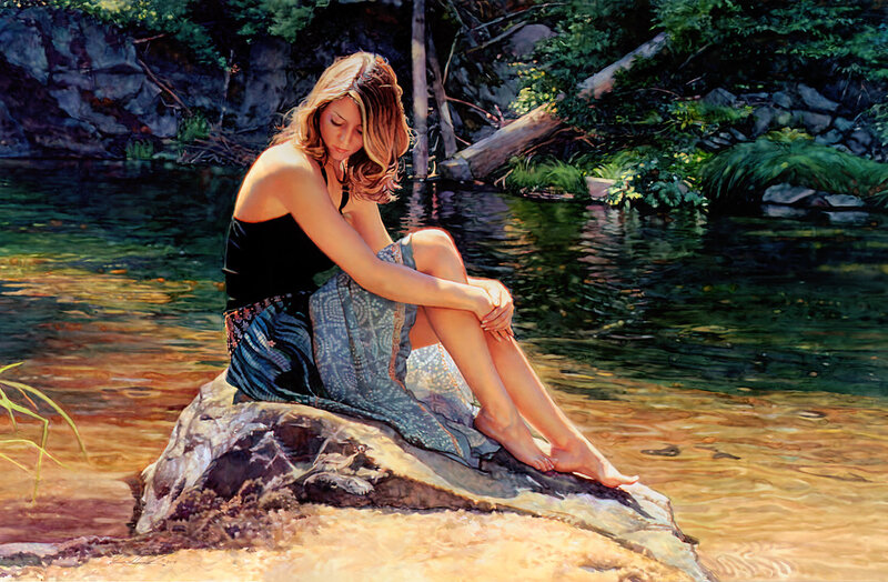 Woman by the river