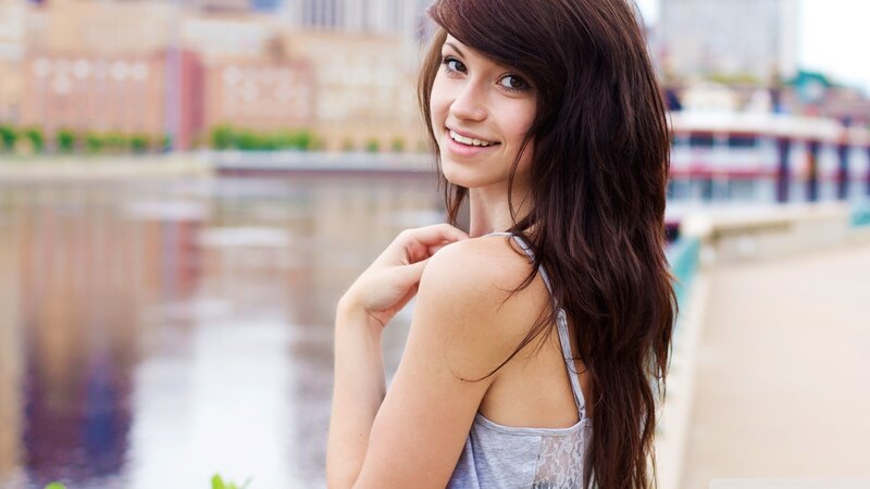 woman by the river