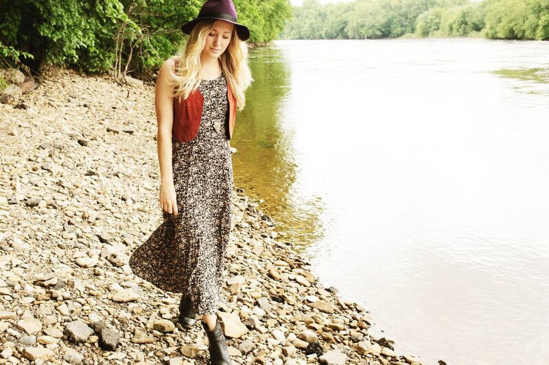 Woman by the riverbank