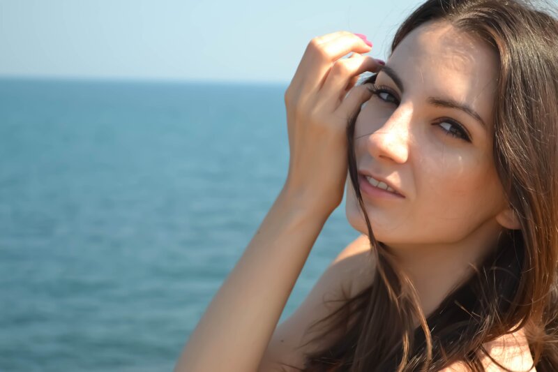 woman by the sea