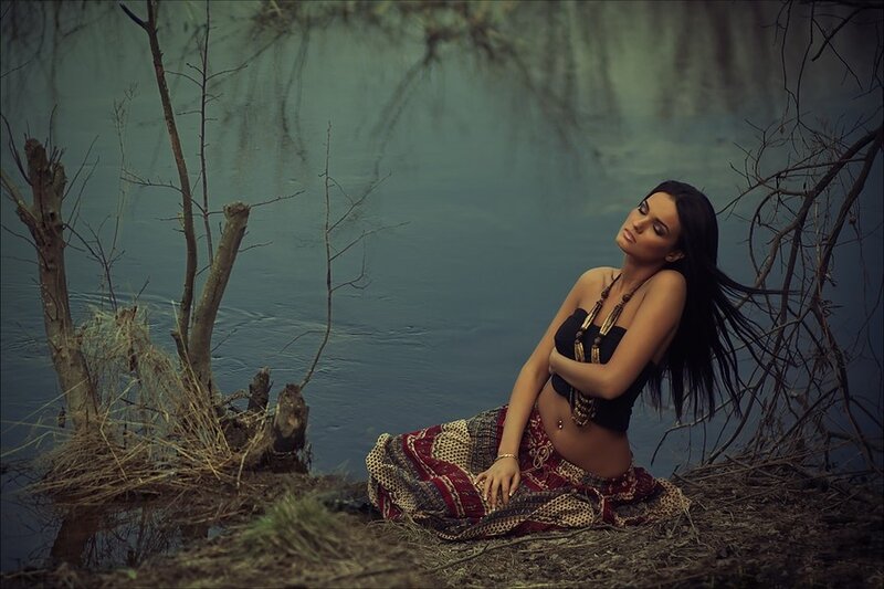 woman by the water