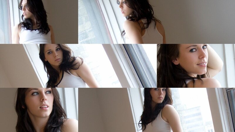 woman by the window collage
