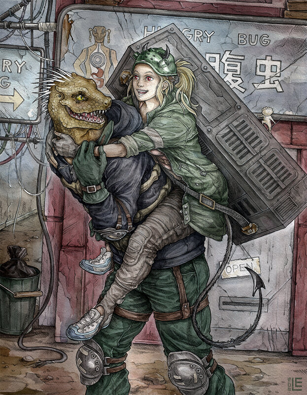 Woman Carrying a Creature