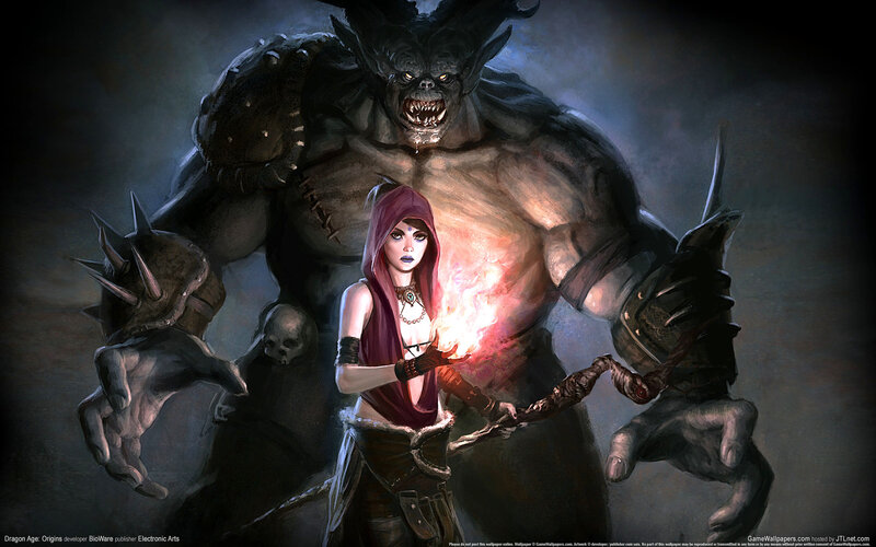 Woman Casting Fire Spell — Black