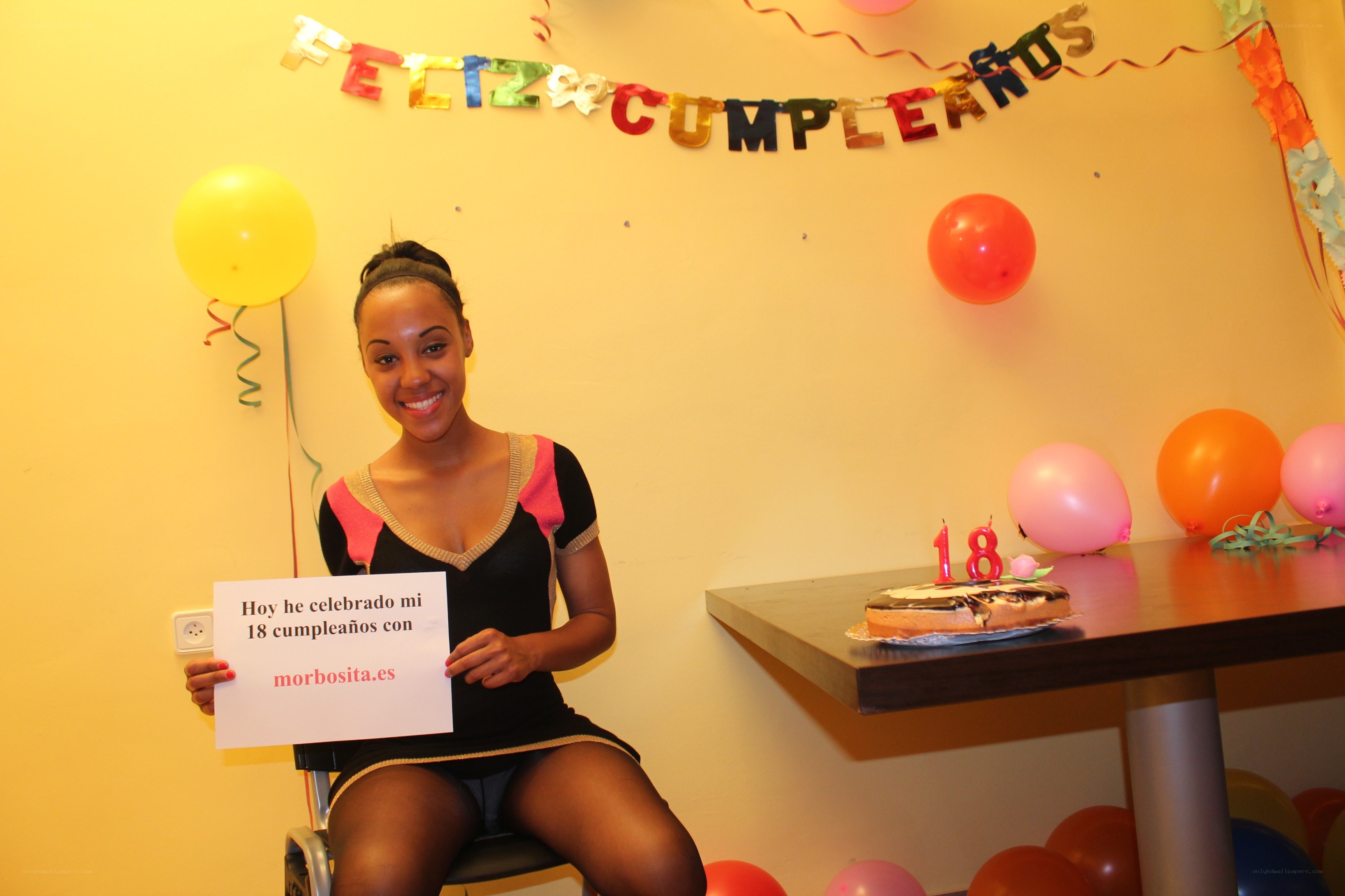 Woman celebrating birthday