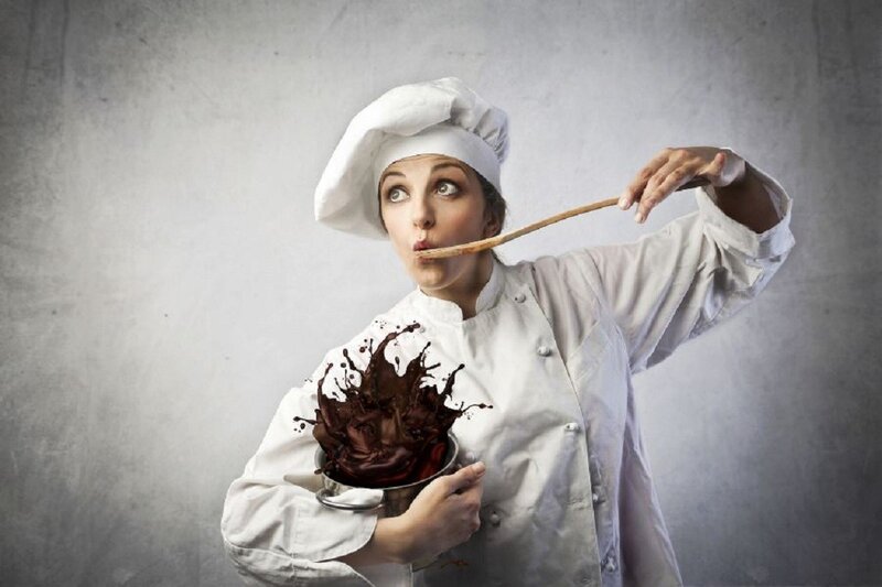 Woman Chef with Chocolate