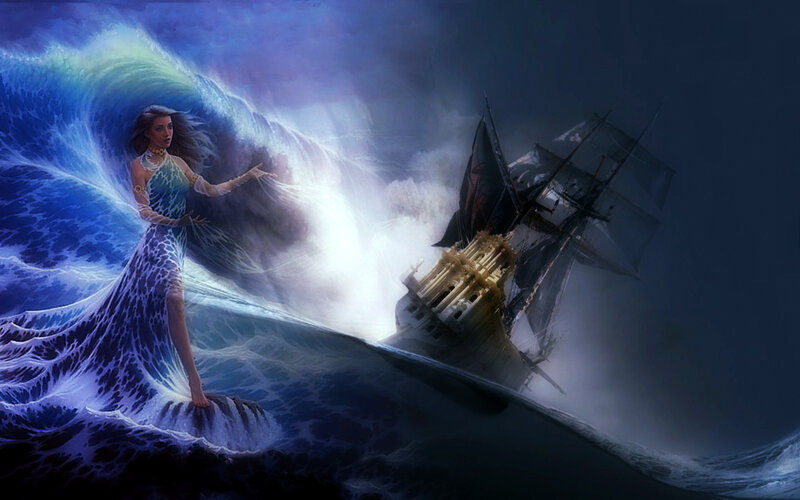 Woman Controlling Waves