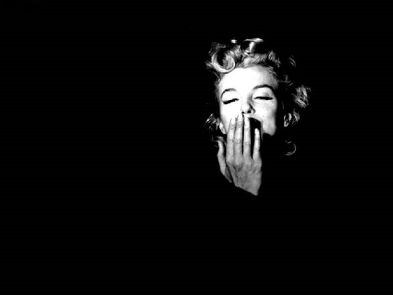 Woman Covering Mouth — Black, Dramatic