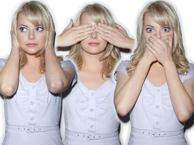Woman Covering Senses