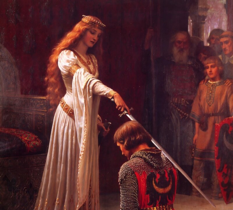 Woman Crowning Knight