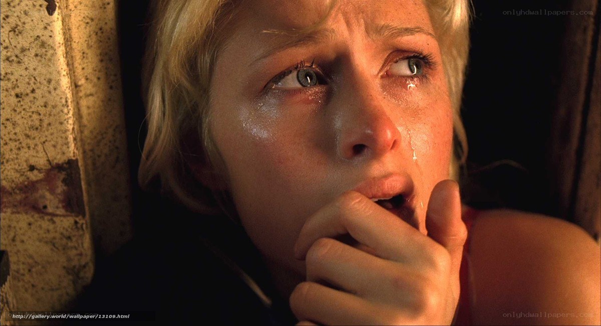 woman crying in distress