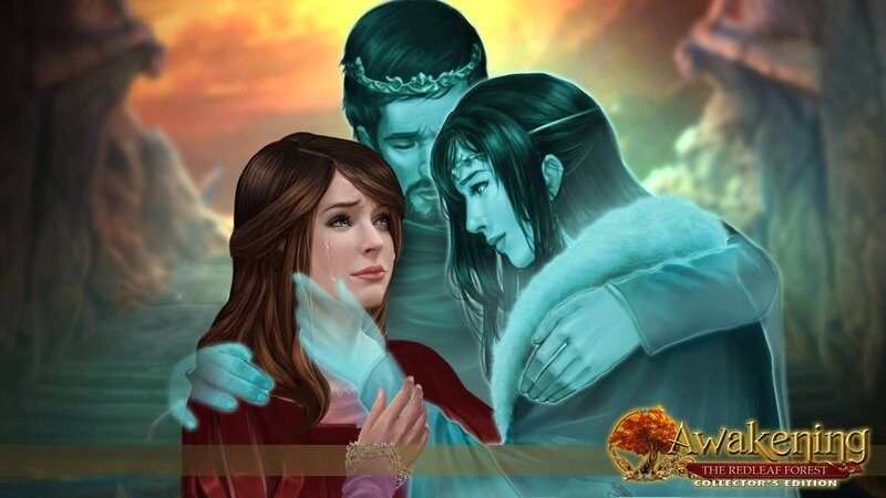 Woman Crying with Ghosts