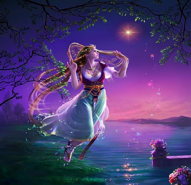 Woman Dancing by Water
