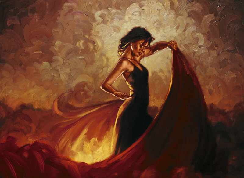 Woman Dancing Flamenco