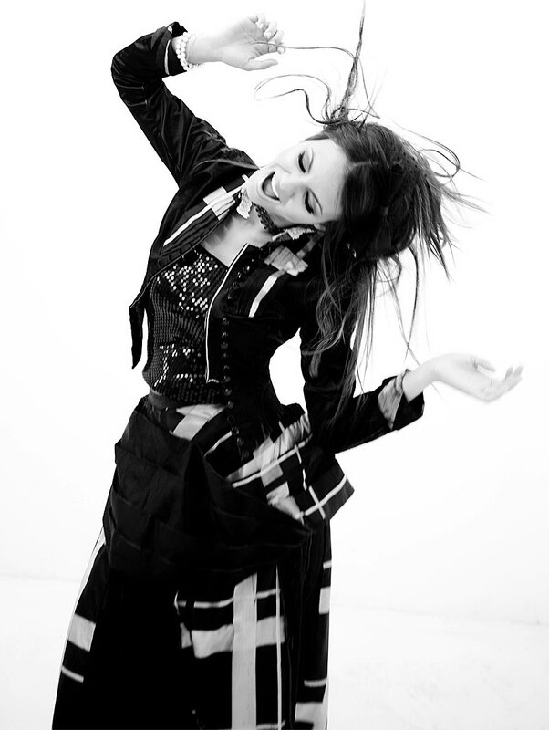 woman dancing in black and white