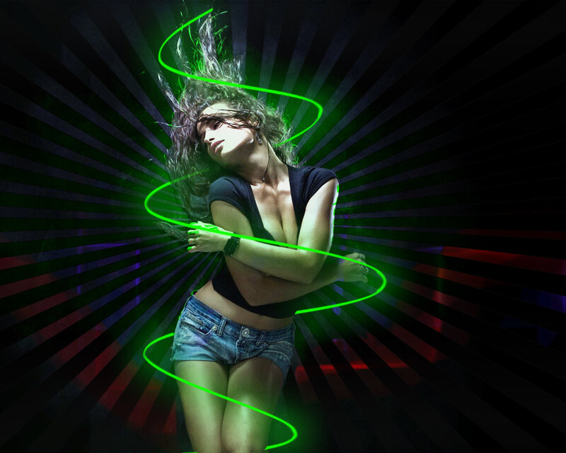 Woman Dancing in Club — Black