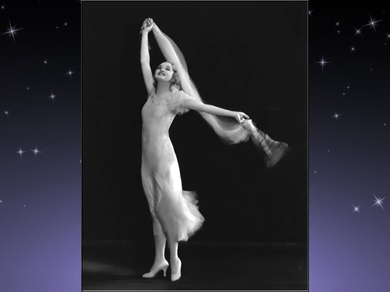 Woman Dancing in Dress — Black