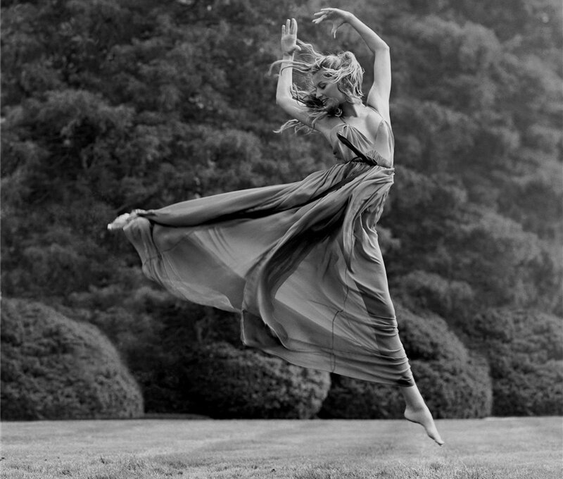Woman Dancing in Dress
