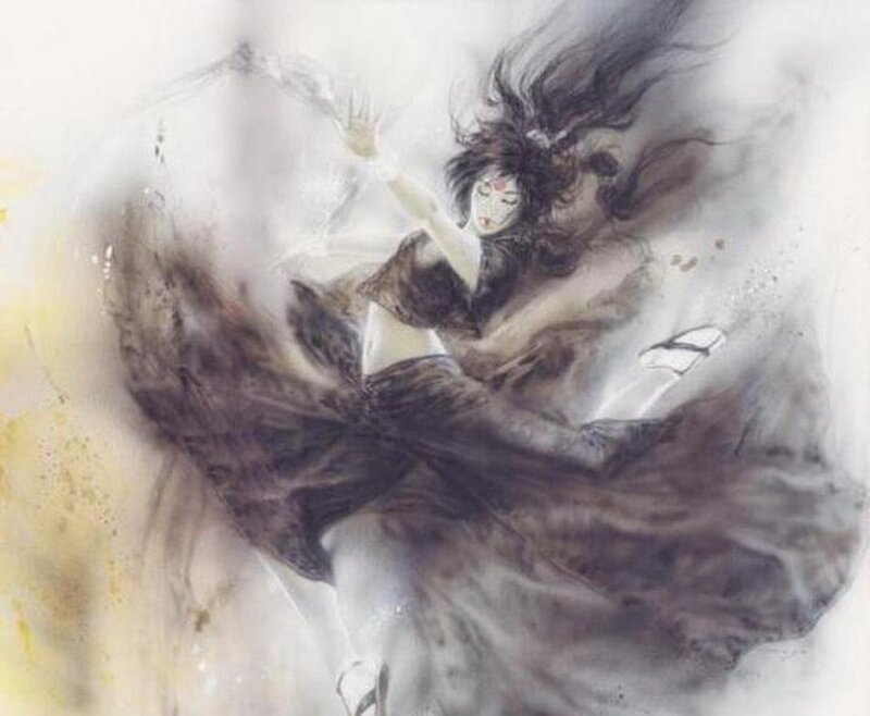 woman dancing in flowing dress