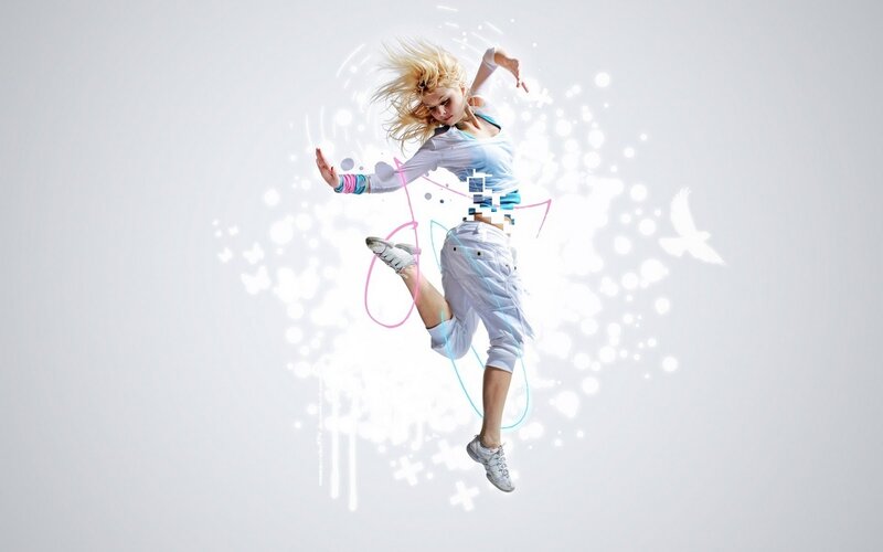 Woman Dancing in Midair