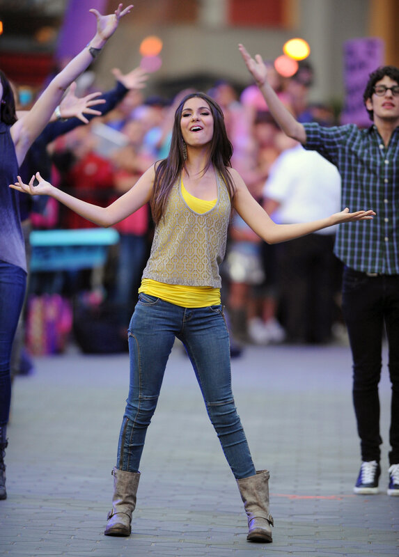 woman dancing in public